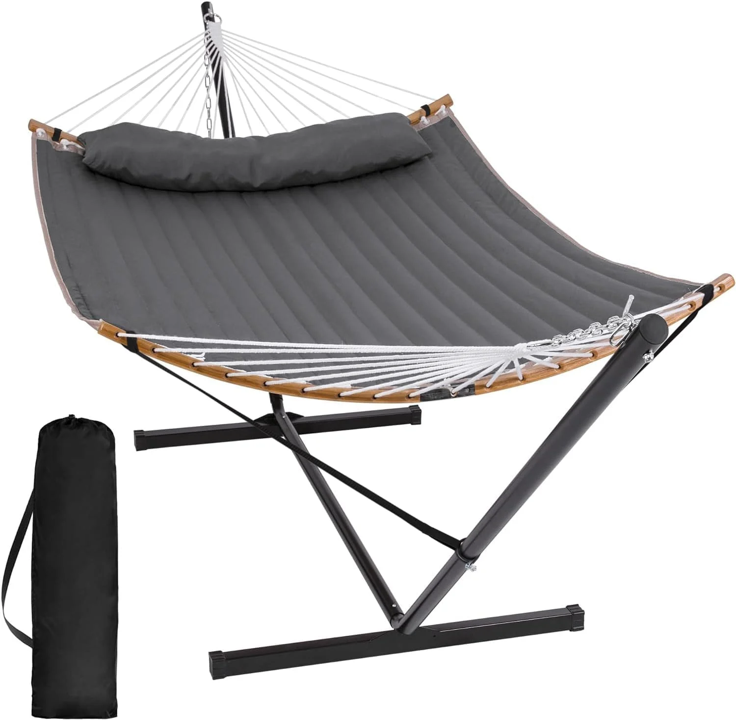 Dark Gray Hammock With Stand