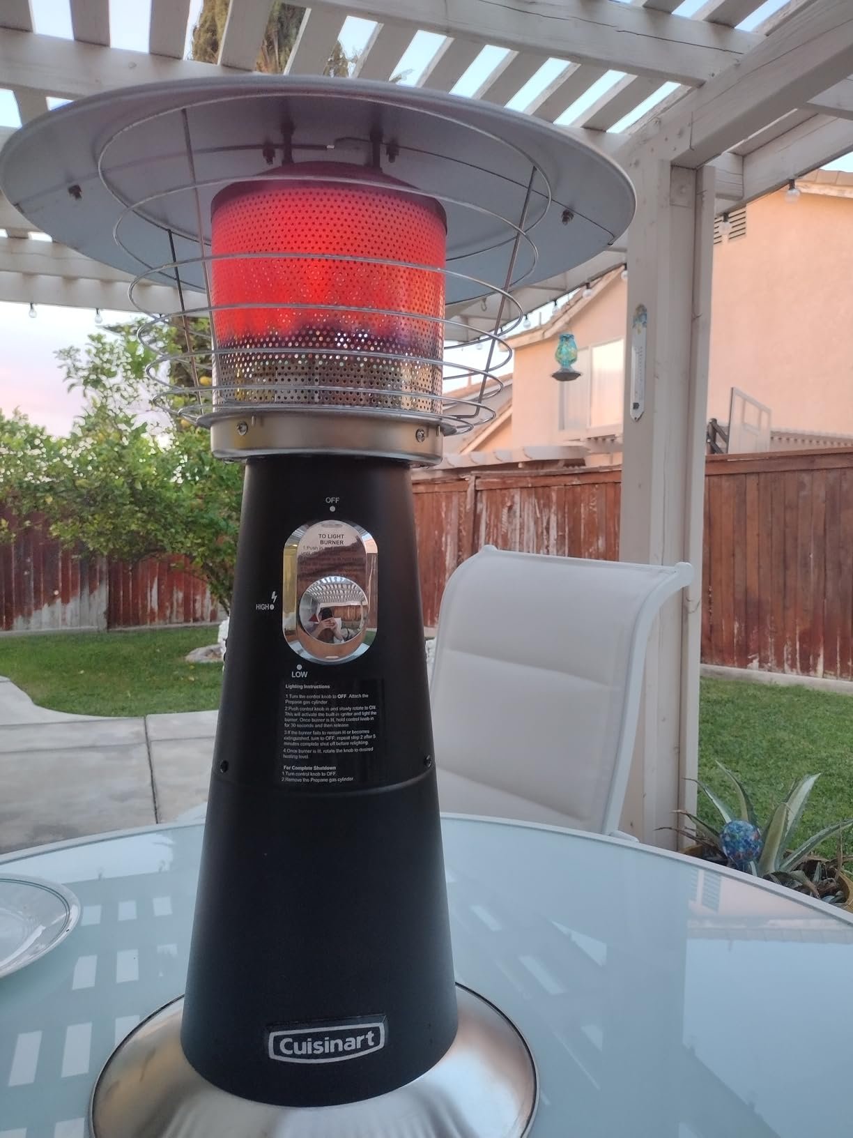 Tabletop Patio Propane Heater photo review