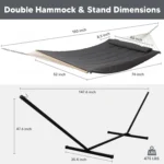 Dark Gray Outdoor Hammock Set - Image 3