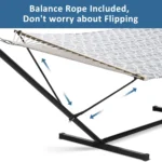 Grey Double Hammock With Stand - Image 4