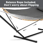 Dark Gray Hammock With Stand - Image 5