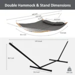Dark Gray Hammock With Stand - Image 3