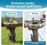 Pedestal Outdoor Bird Bath - Image 9