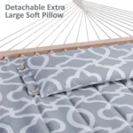 Grey Double Hammock With Stand - Image 5