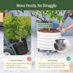 Rolling Metal Tree Planter Pot 2 Pack - Image 3