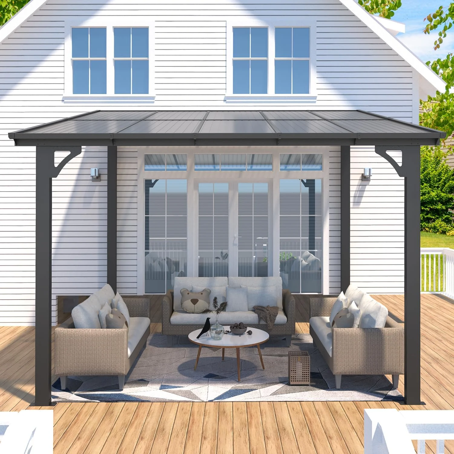 Wall‑Mounted Lean‑To Gazebo Canopy