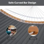 Dark Gray Hammock With Stand - Image 4