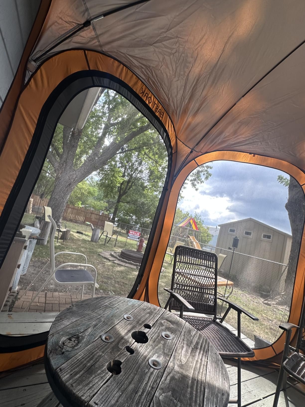 Beige Mesh Screen Gazebo photo review