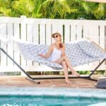 Grey Double Hammock With Stand - Image 2