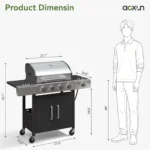 Aoxun 4‑Burner Propane Grill - Image 3