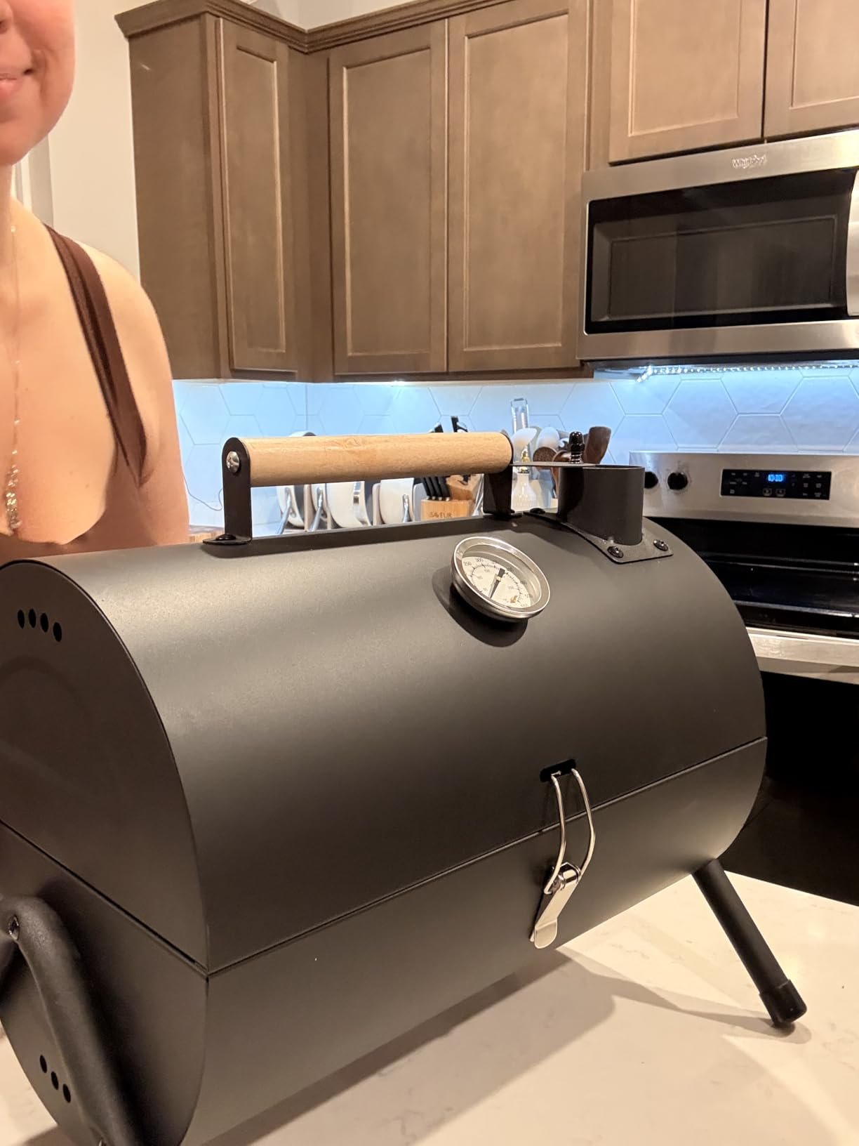 Offset Charcoal Smoker Grill photo review