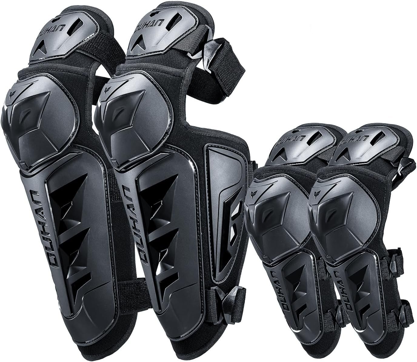 4‑Pcs Motorcycle Knee Elbow Pads