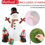 6FT Inflatable Snowman Yard Decor - Image 4