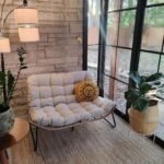 Bohemian Rattan Outdoor Loveseat - Image 4