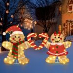 2Pcs LED Gingerbread Man Christmas Decor - Image 4