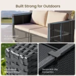 5-Piece Rattan Patio Furniture Set - Image 2