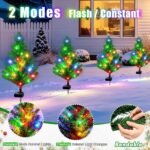 4Pcs Solar Christmas Tree Stakes - Image 2