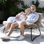 Bohemian Rattan Outdoor Loveseat - Image 3